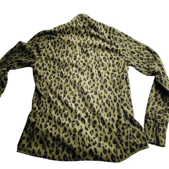 Old Navy Active Leopard Print Womens Zip-Up Fleece Jacket Small - Picture 5 of 5